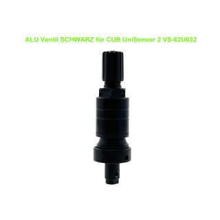 CUB ALU-Ventil SCHWARZ für Reifendrucksensor Ersatzventil Clamp-in für UniSensor2