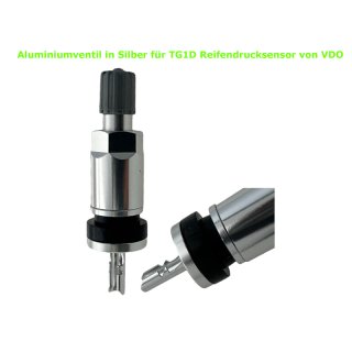 Alu Ventil Silber Service-Kit Alu Snap-In Ventil für Continental VDO TG1D Sensoren