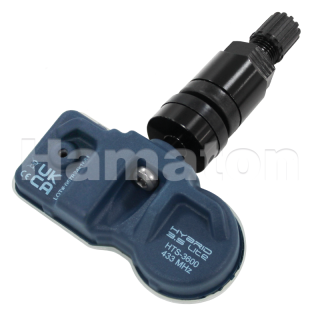 Hamaton Hybrid Lite 3.5 EU-Pro Universal Sensor, RDKS TPMS Reifendrucksensor Programmier- und Konfigurierbar mit Aluventil SCHWARZ 433MHZ
