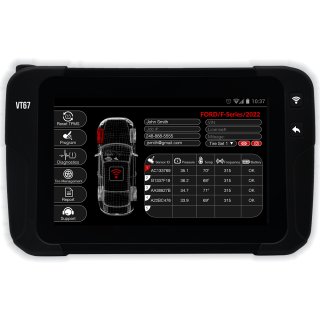 ATEQ VT67 Diagnosegerät TPMS RDKS Programmiergerät Ein- und Auslesegerät mit OBD II Modul und 8" Touchscreen