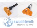 Das Bild zeigt zwei Reifendrucksensoren in orange,...
