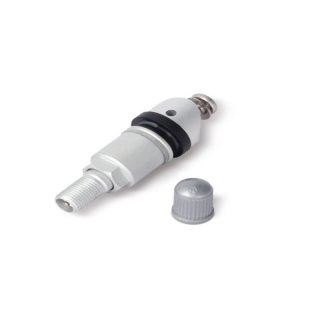 CUB ALU-Ventil SILBER für Reifendrucksensor Ersatzventil Clamp-In 42mm und 11,3mm Ventilloch Ø